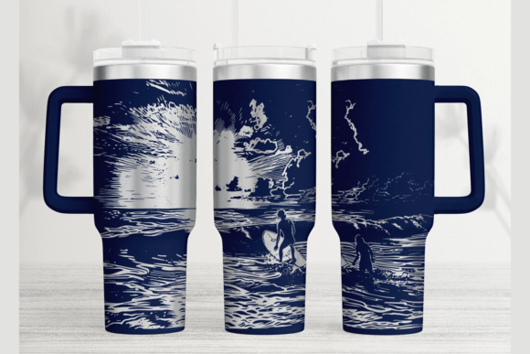 Beach 40oz Laser Tumbler Wrap SVG — Graphics for Tumbler Wraps