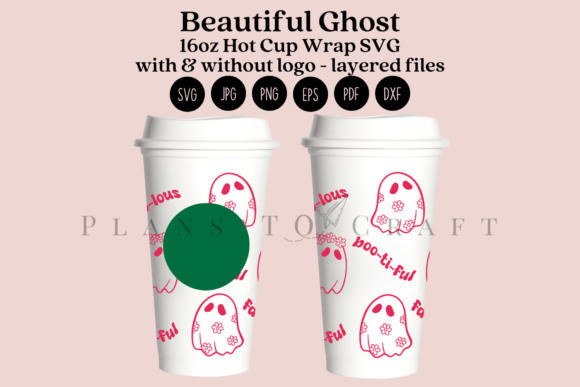 Beautiful Ghost 16oz Hot Cup Tumbler SVG