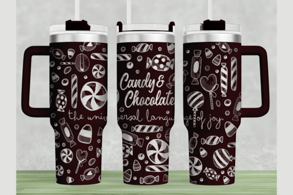 Candy 40oz Laser Tumbler Wrap SVG: Graphics for Playful Tumbler Wraps