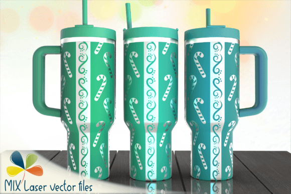 Christmas Candy Tumbler Laser Engraving Graphics