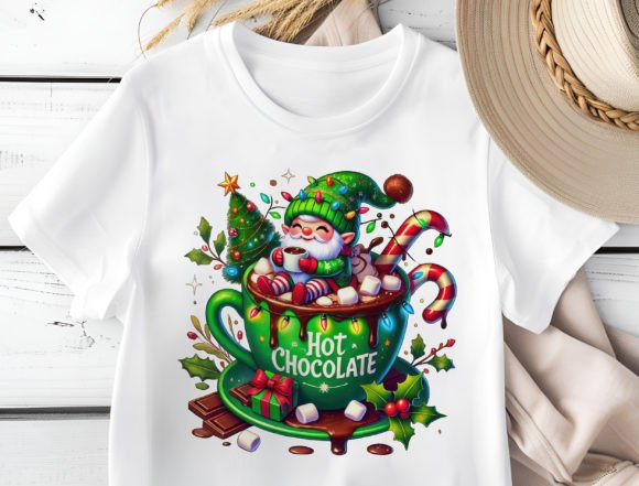 Christmas Gnome Hot Chocolate Graphics for T-Shirt Designs