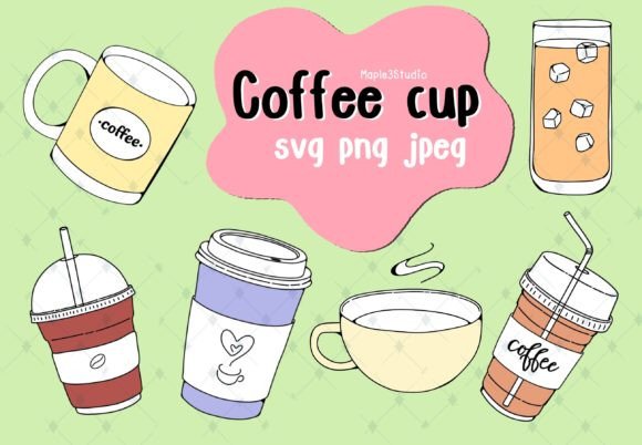 Coffee Cup SVG: Cute Hand-Drawn Graphics & Illustrations