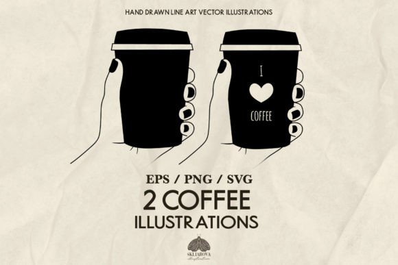 Coffee Cup SVG PNG EPS: Hand-Drawn Graphics for Local Branding