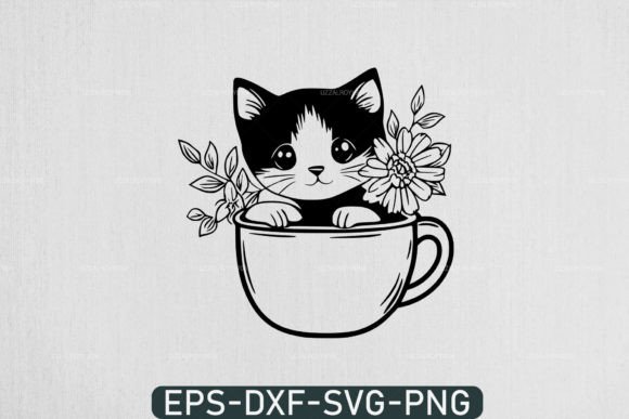 Cute Kitten SVG Graphics for Local Crafts Brands