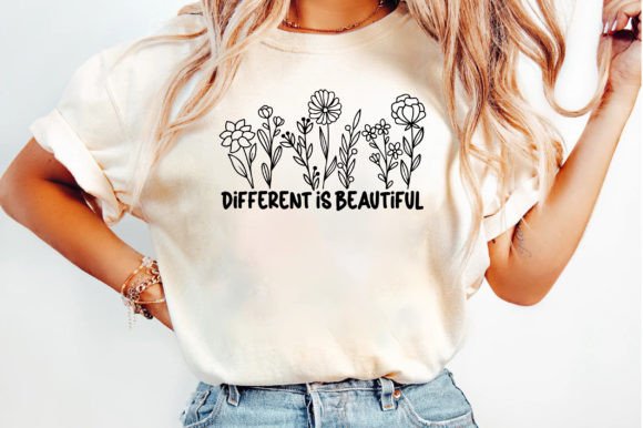 Different is Beautiful SVG: Motivational Graphics for T-Shirt Designs