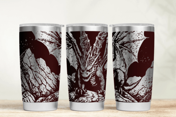 Dragon 20oz 30oz Laser Tumbler Wrap SVG