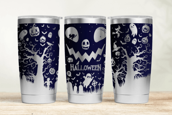 Halloween 20oz 30oz Laser Tumbler SVG: Graphics & Tumbler Wraps