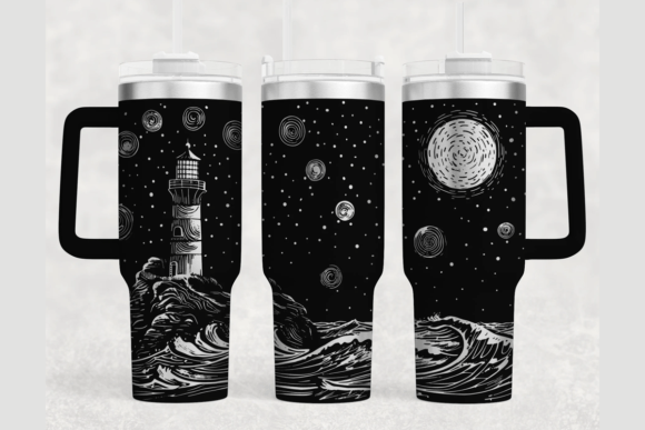 Light House 40oz Laser Tumbler Wrap SVG