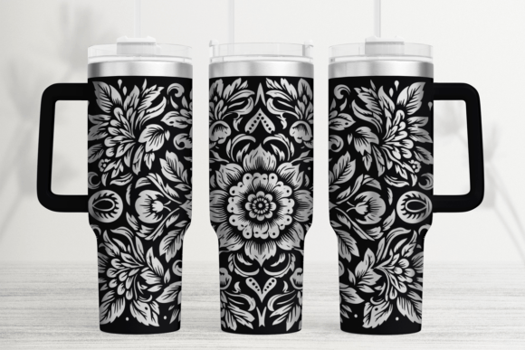 Mandala 40oz Laser Tumbler Wrap SVG: Graphics for Tumbler Wraps