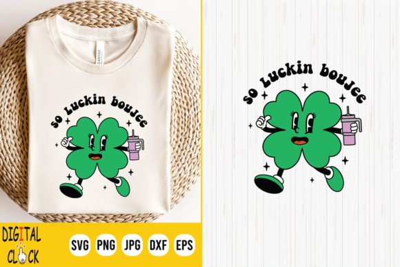 O Luckin Boujee Shamrock Stanley Tumbler Graphics