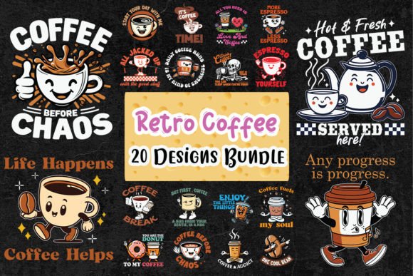 Retro Coffee SVG Bundle: Graphics for Crafts