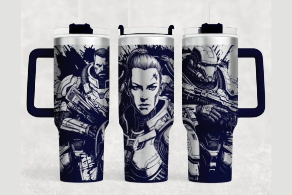 Sci-Fi 40oz Laser Tumbler Wrap SVG Graphics