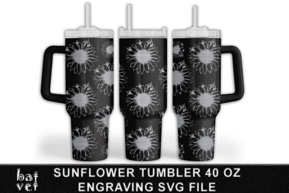 Sunflower Tumbler Engraving SVG Quencher: Graphics for Crafts